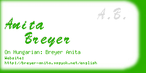 anita breyer business card